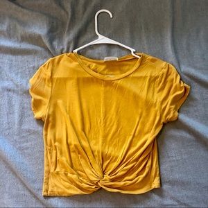 Thrifted yellow crop top